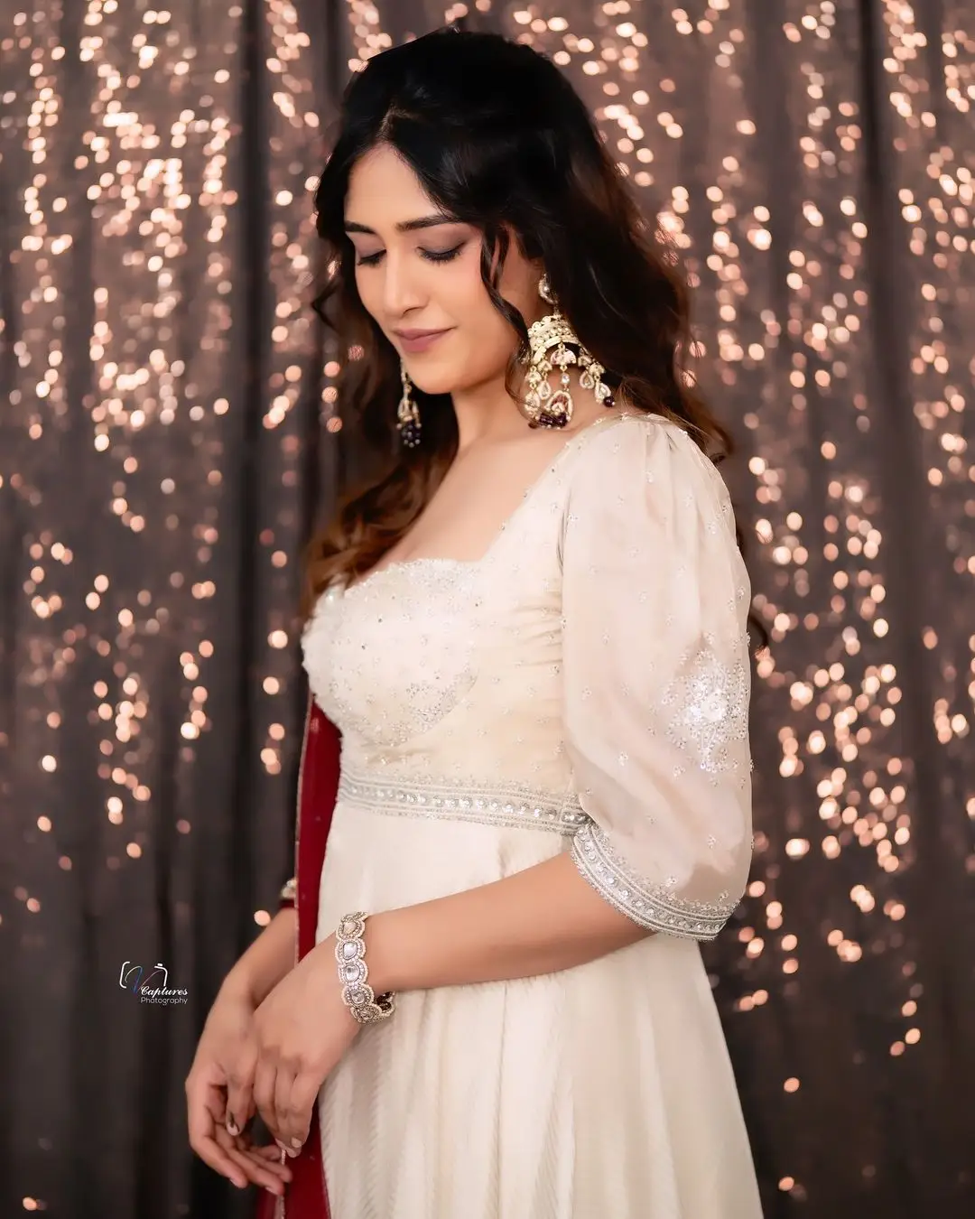 Hyderabad Actress Chandini Chowdary In Beautiful White Gown